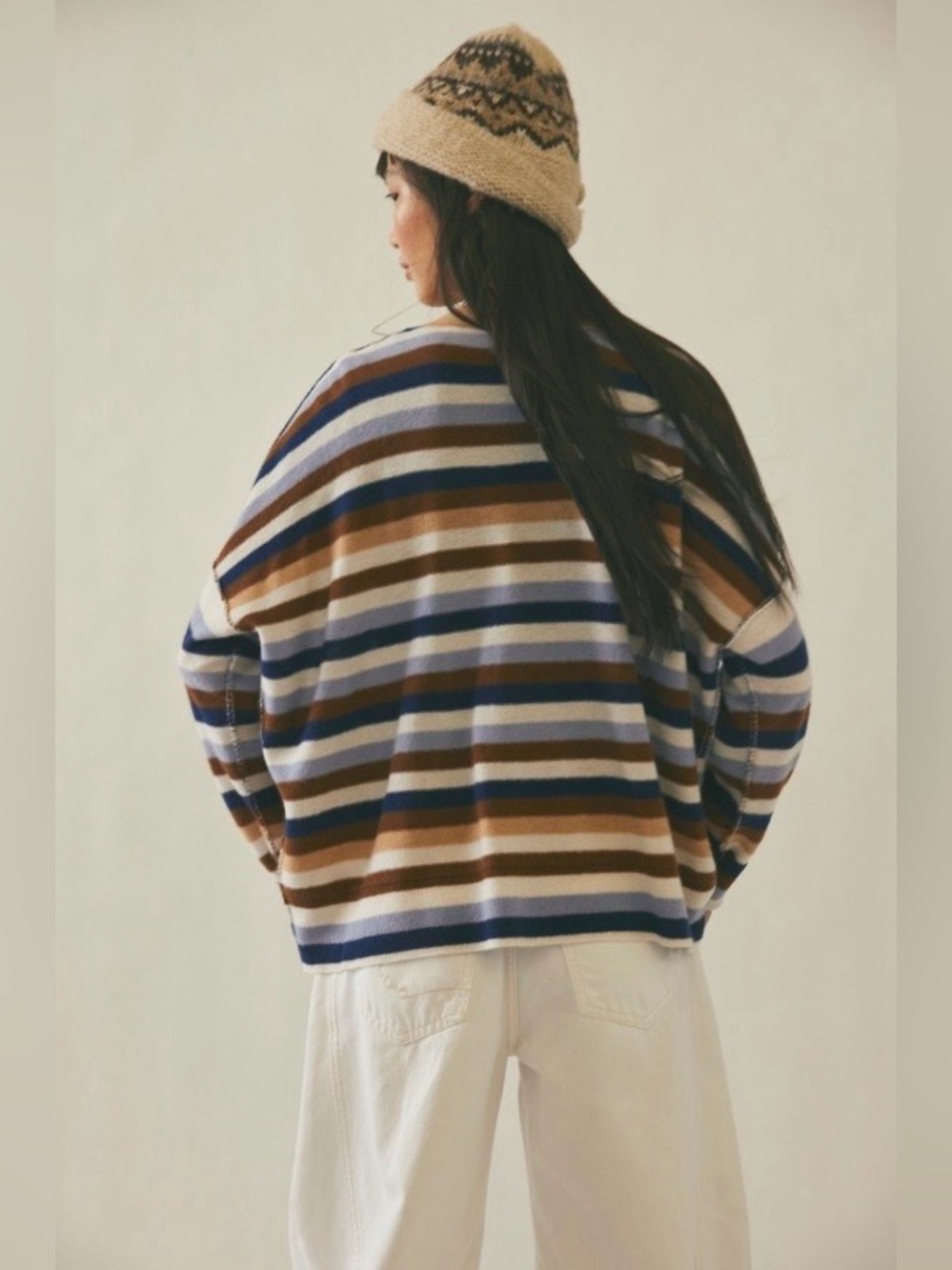 ▪️NWT Free People Tomorrow Stripe Cashmere Sweater